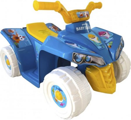 Dynacraft Baby Shark 6V Quad with Rechargeable Battery , Blue