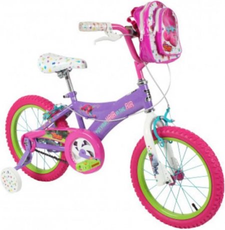 Dynacraft Trolls Girls BMX Street/Dirt Bike with Hand Brake 16"