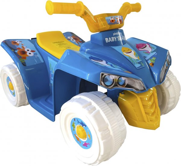 Dynacraft Baby Shark 6V Quad with Rechargeable Battery , Blue